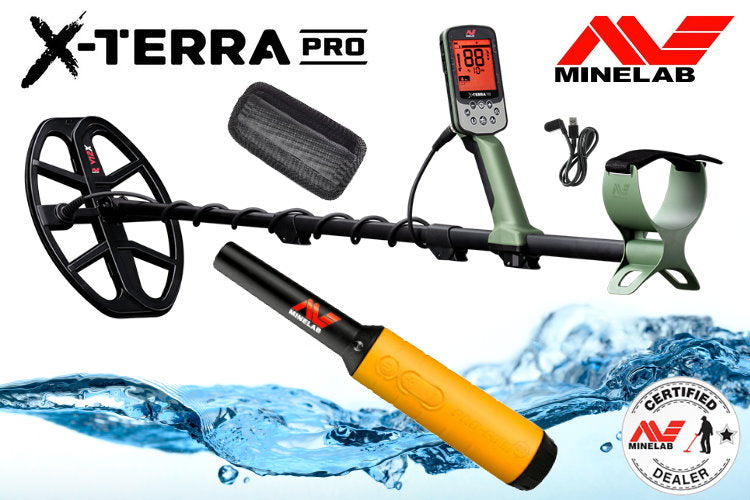 Minelab X-Terra PRO Metalldetektor mit Pinpointer Pro-Find 35