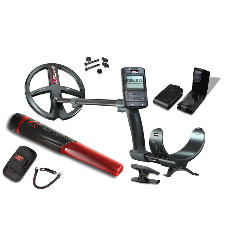 Metalldetektor XP DEUS II mit MI-6 Pinpointer mit 22cm Spule