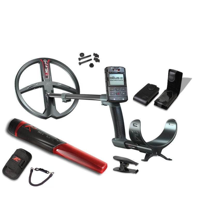 Metalldetektor XP DEUS II mit MI-6 Pinpointer mit 28cm Spule