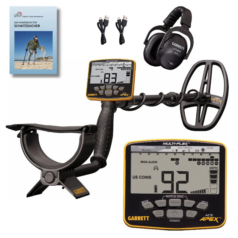 Garrett ACE APEX Metalldetektor mit Fuunkkopfhörer