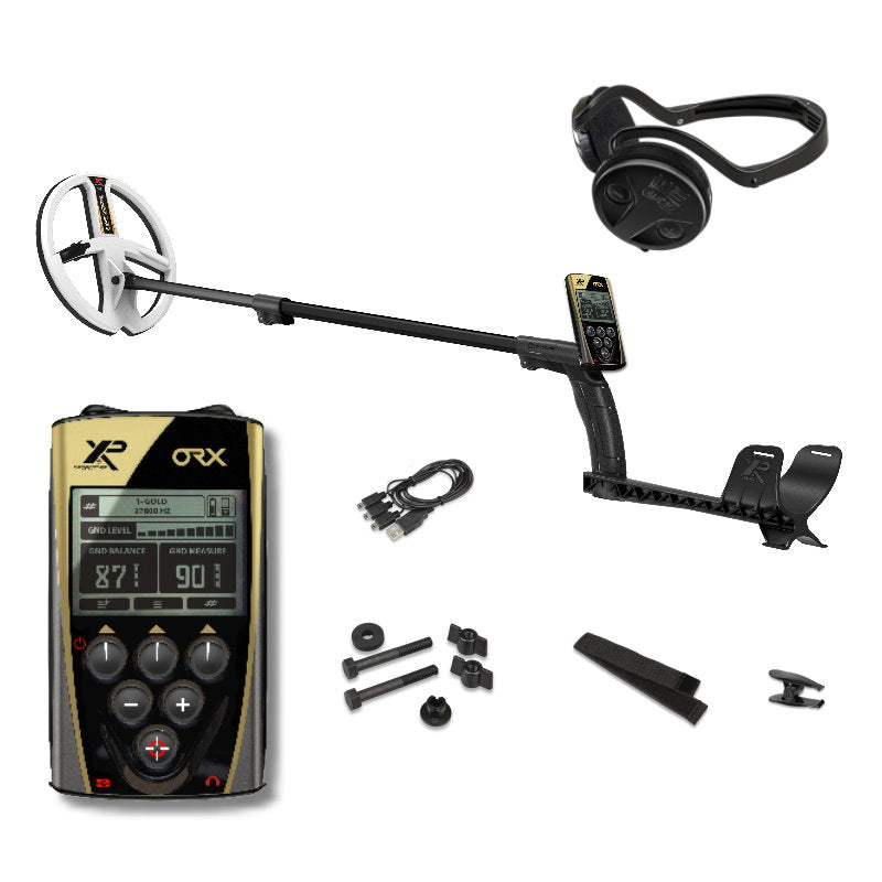 Metalldetektor XP ORX mit 22.5cm HF Spule mit Funkkopfhörer