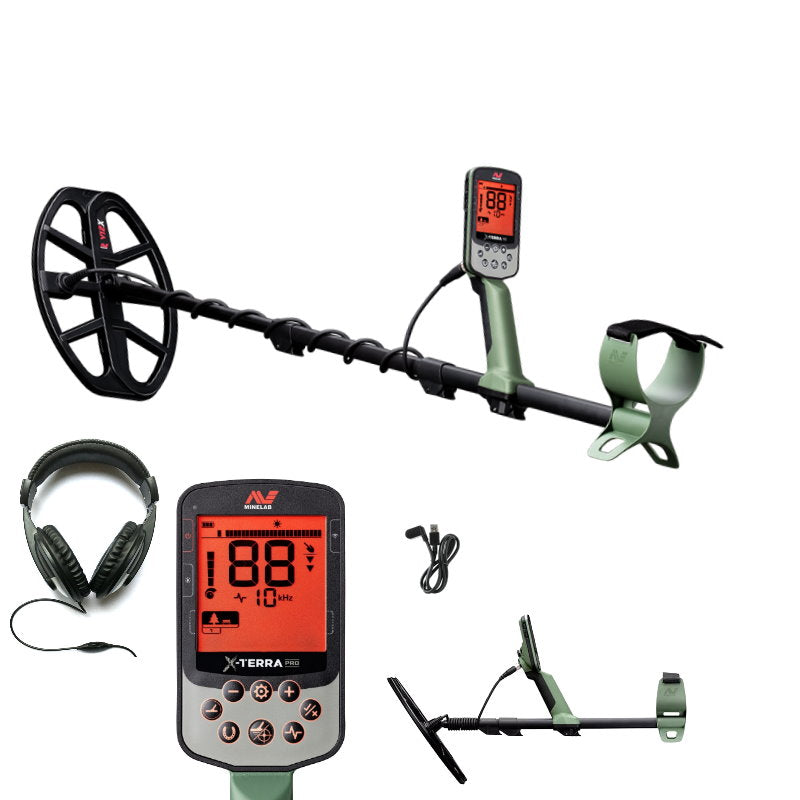 Metalldetektor Minelab X-Terra PRO mit Kopfhöhrer TreasureScan PRO