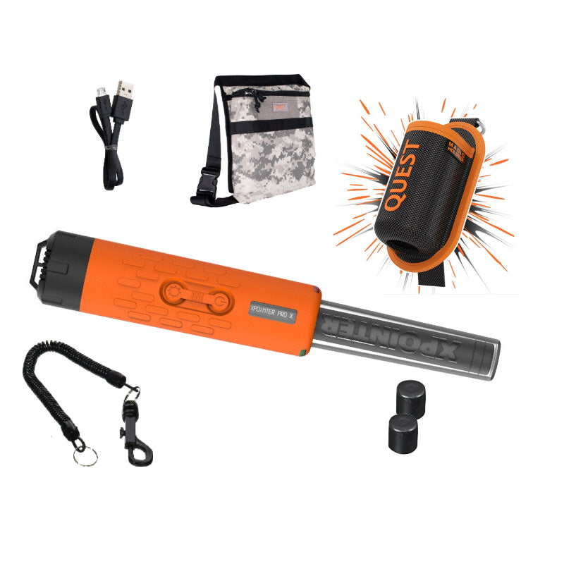 Quest Xpointer Magic MAX Pinpointer mit Magic Holster & Gratiszugabe Quest Fundtasche